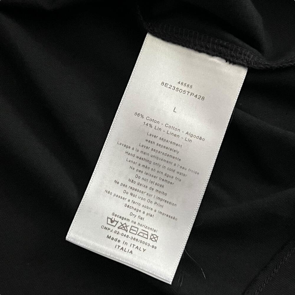 L Christian Dior Black The Subversive Stitch 2019 Embroidered Fringe T-Shirt Top - Picture 7 of 13